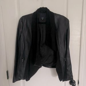 Black faux leather jacket
